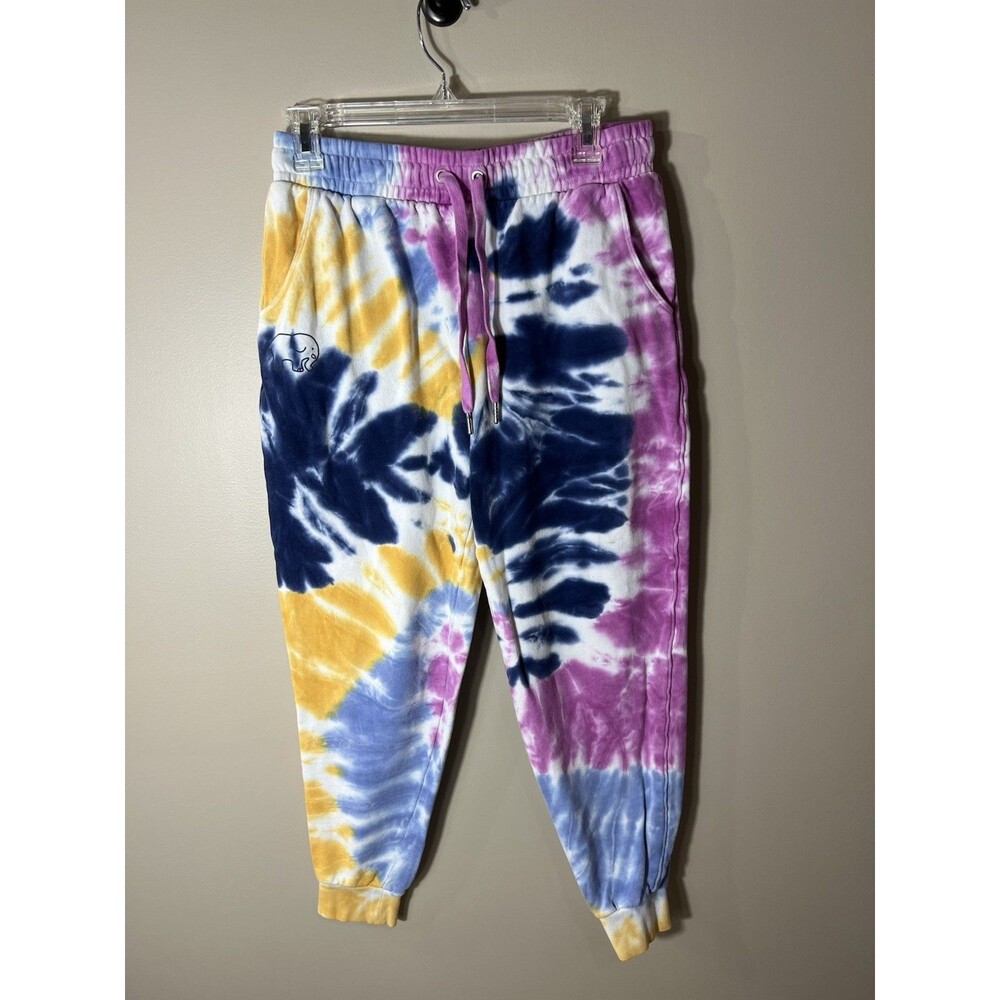 Ivory Ella Tie Dye Sweatpants Joggers Multicolored Hippie Cotton Small